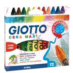GIOTTO PASTELLI A CERA MAXI, CONFEZIONE DA 12 PEZZI